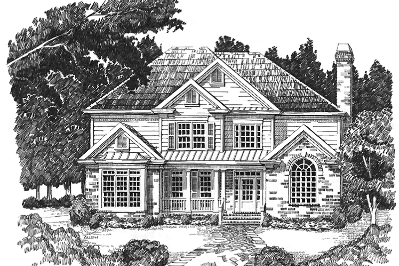 Architectural House Design - Colonial Exterior - Front Elevation Plan #927-575