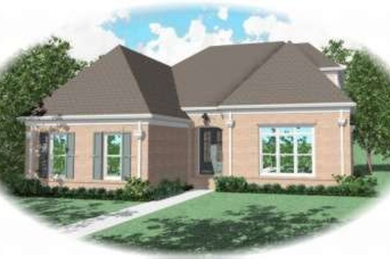 Exterior - Front Elevation for Traditional House Plan #81-1255 - 3 bed, 3 bath