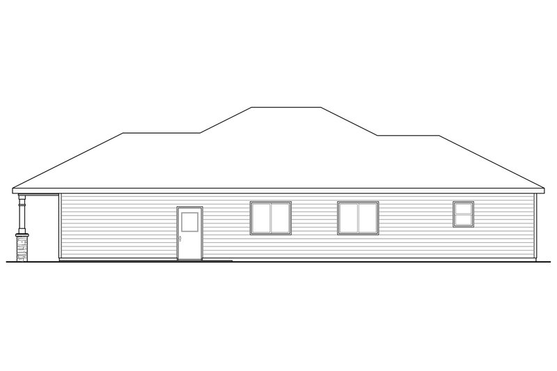 Home Plan - Exterior - Other Elevation 1 for Traditional House Plan #124-912 - 3 bed, 2 bath