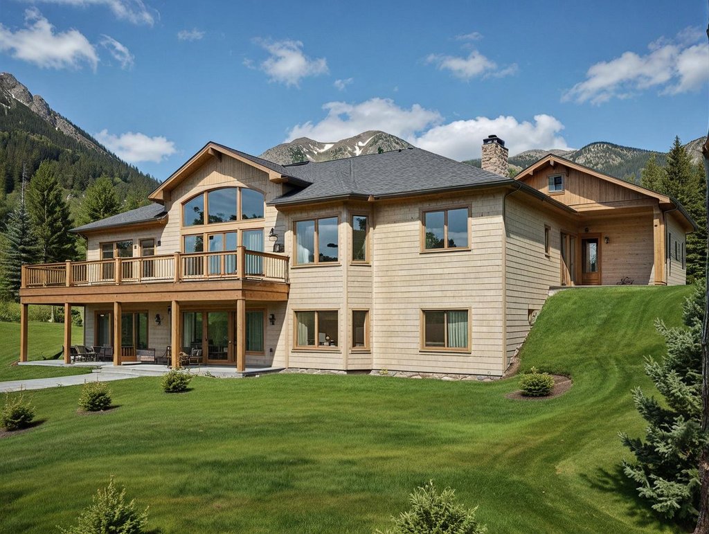 Exterior - Rear Elevation 2 for Modern House Plan #117-531 - 5 bed, 4 bath