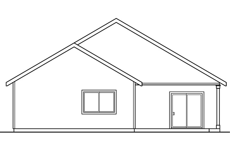 House Plan Design - Exterior - Rear Elevation for Traditional House Plan #124-375 - 3 bed, 2 bath