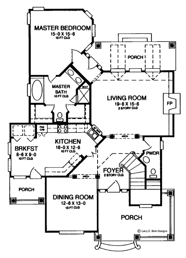 Dream House Plan - Country Floor Plan - Main Floor Plan #952-61