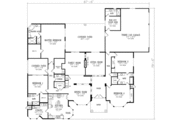 Adobe / Southwestern Style House Plan - 4 Beds 4.5 Baths 3541 Sq/Ft Plan #1-850 