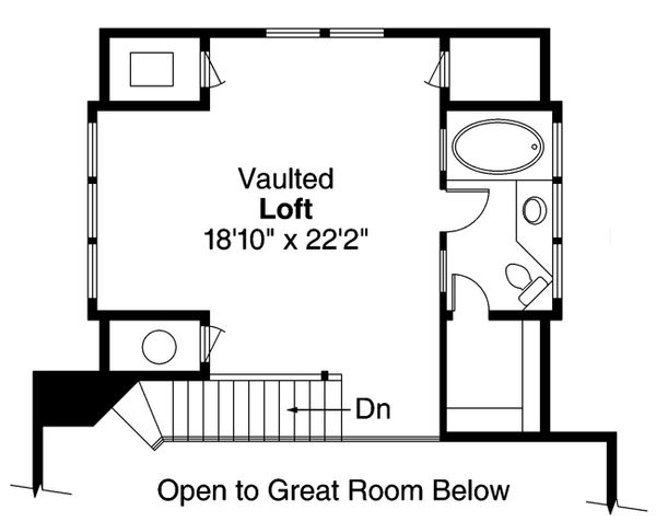 House Blueprint - Cottage Floor Plan - Upper Floor Plan #124-473