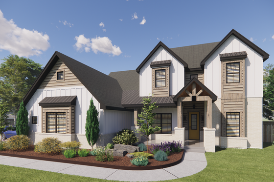 Exterior - Other Elevation for Farmhouse House Plan #1098-7 - 3 bed, 2.5 bath