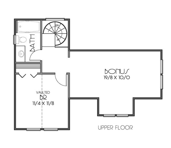 Modern Floor Plan - Upper Floor Plan #423-58