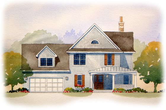 Exterior - Front Elevation for Traditional House Plan #901-81 - 4 bed, 3.5 bath