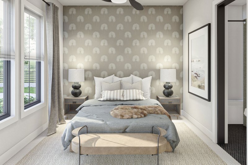 House Blueprint - Interior - Bedroom 1 for Modern House Plan #455-528 - 4 bed, 4.5 bath