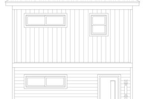 Exterior - Rear Elevation for Contemporary House Plan #932-431 - 1 bed, 1.5 bath