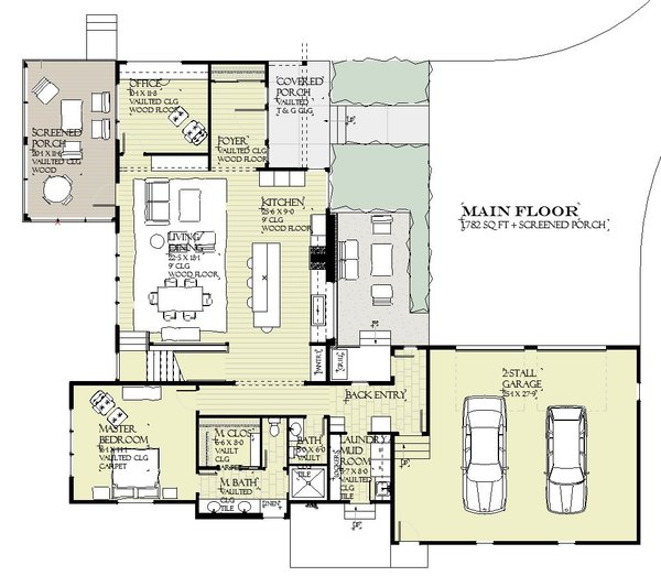 Architectural House Design - Modern Floor Plan - Main Floor Plan #901-161