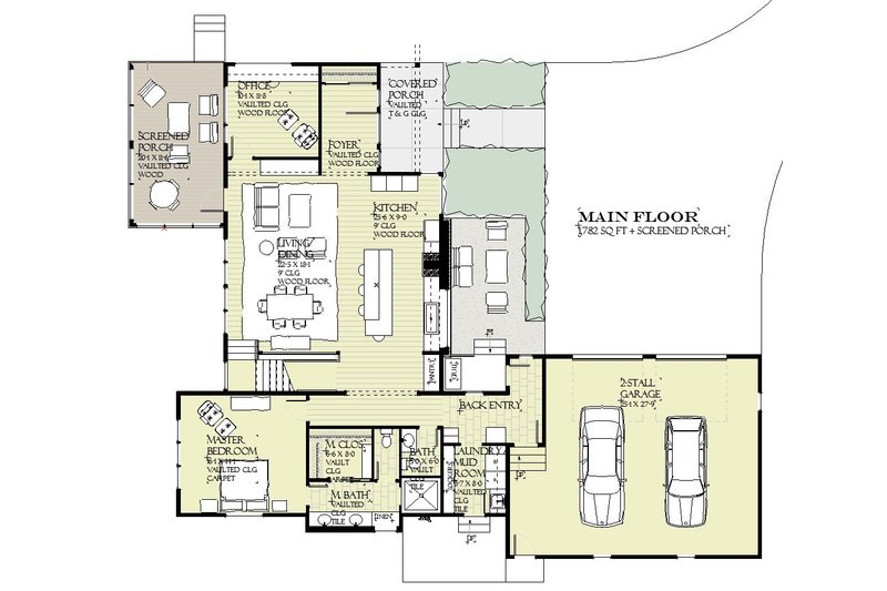 House Blueprint - Floor Plan - Main Floor for Modern House Plan #901-161 - 5 bed, 3.5 bath