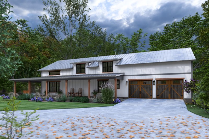 House Blueprint - Exterior - Other Elevation 4 for Barndominium House Plan #120-282 - 3 bed, 3 bath