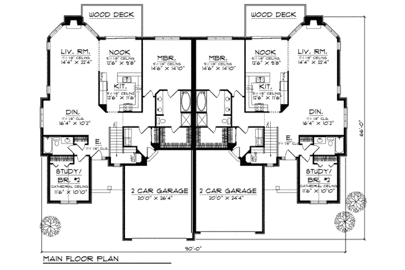 Home Plan - Floor Plan - Main Floor for Traditional House Plan #70-749 - 4 bed, 4 bath