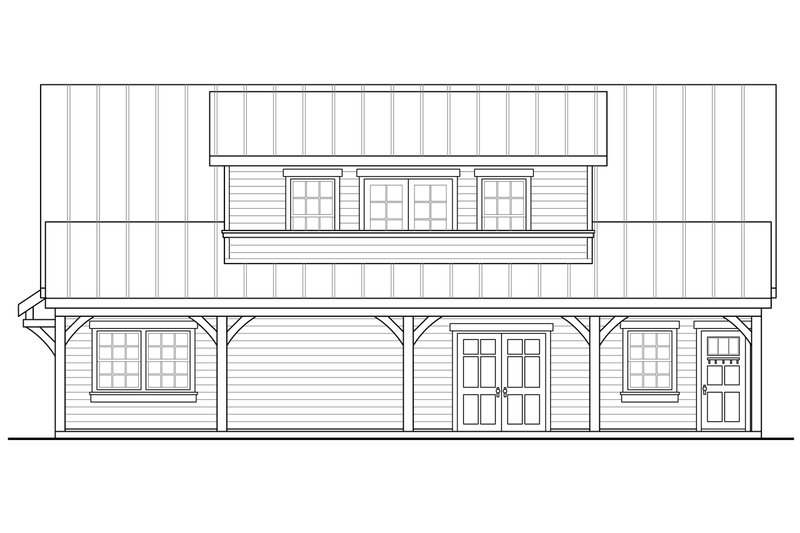 House Plan Design - Exterior - Other Elevation 1 for Craftsman House Plan #124-1038, 0.5 bath