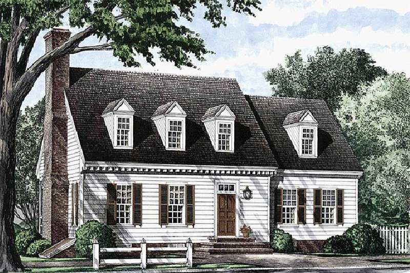 Architectural House Design - Colonial Exterior - Front Elevation Plan #137-178