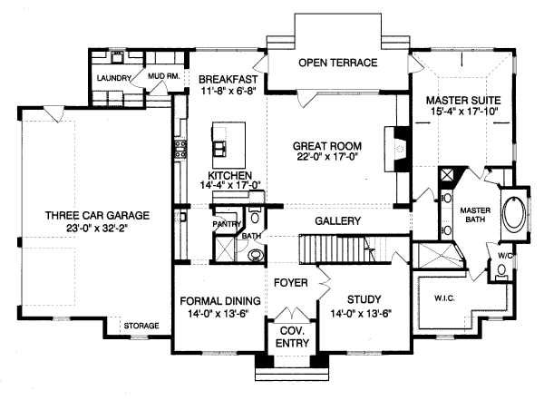Home Plan - European Floor Plan - Main Floor Plan #413-809