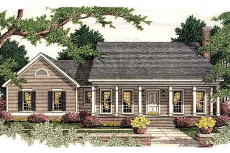 House Design - Southern Exterior - Front Elevation Plan #406-287