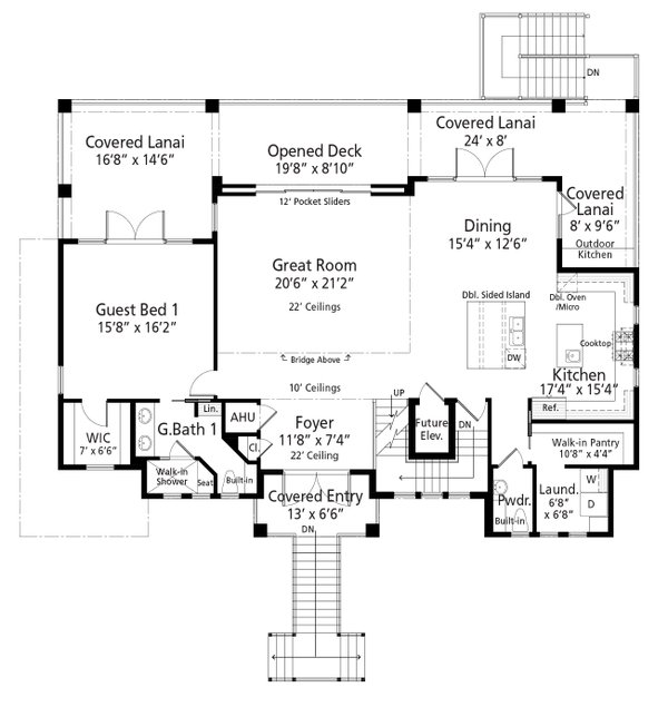 Home Plan - Beach Floor Plan - Main Floor Plan #938-115