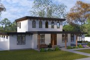 Mediterranean Style House Plan - 3 Beds 2.5 Baths 2726 Sq/Ft Plan #1060-420 Exterior 