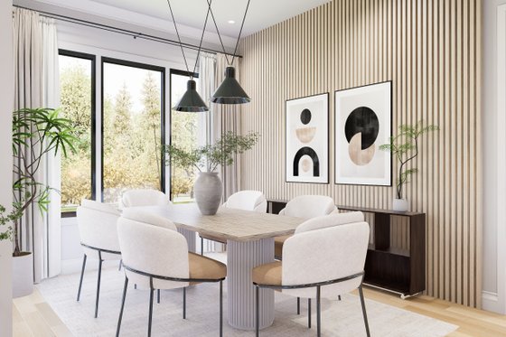 Interior - Dining Room for Contemporary House Plan #54-689 - 3 bed, 2 bath