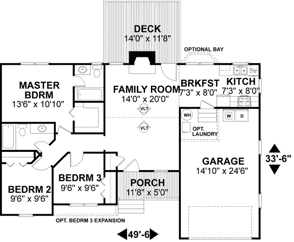 House Plan Design - Country Floor Plan - Main Floor Plan #56-103