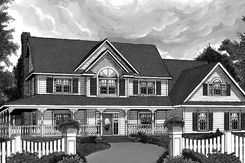 Home Plan - Exterior - Front Elevation 3 for Victorian House Plan #11-262 - 3 bed, 2.5 bath