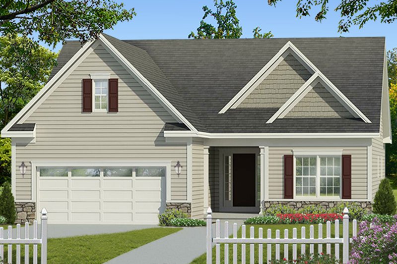 Home Plan - Exterior - Front Elevation 3 for Ranch House Plan #1010-181 - 2 bed, 2 bath