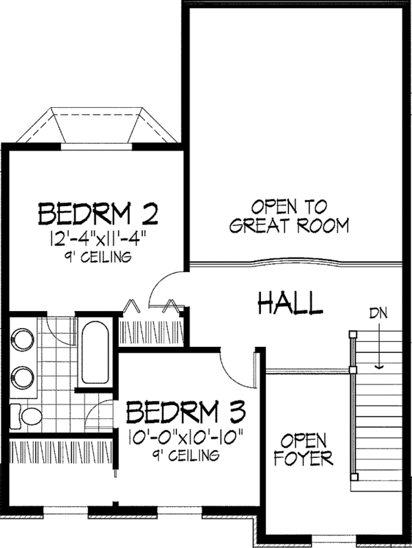 House Plan Design - European Floor Plan - Upper Floor Plan #51-766