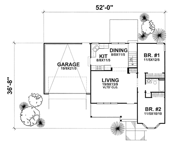 Traditional Floor Plan - Main Floor Plan #50-130