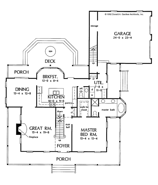 Dream House Plan - Country Floor Plan - Main Floor Plan #929-140