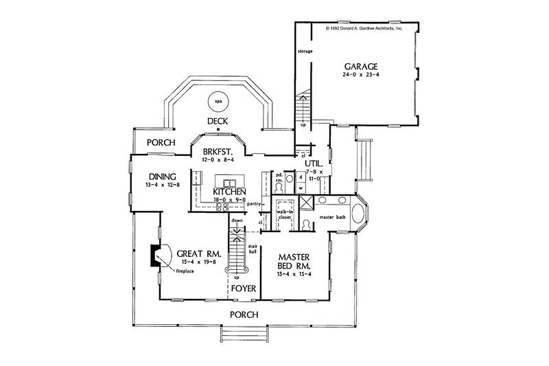 Home Plan - Floor Plan - Main Floor for Country House Plan #929-140 - 3 bed, 2.5 bath
