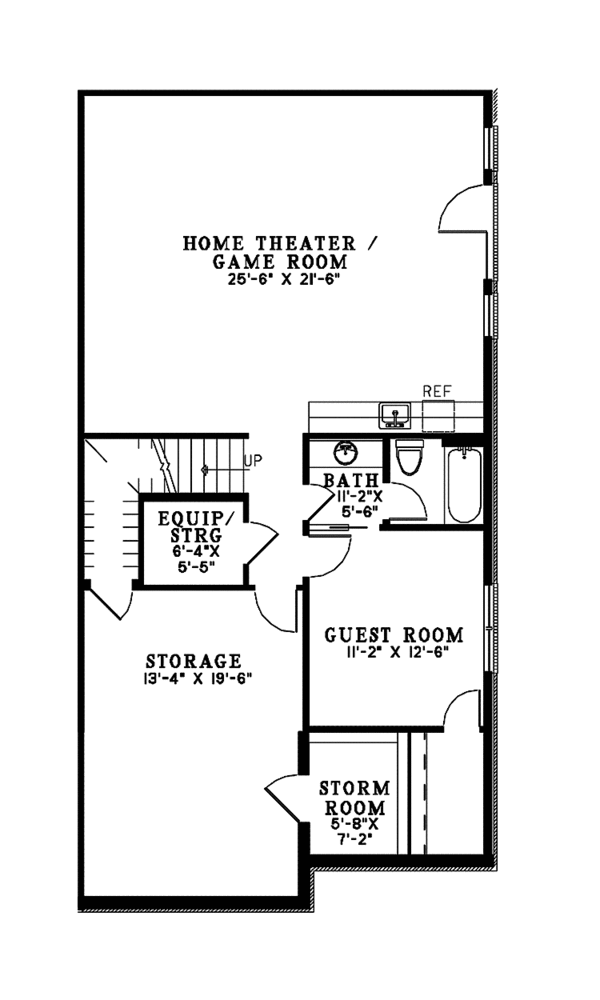 Architectural House Design - Country Floor Plan - Lower Floor Plan #17-3341
