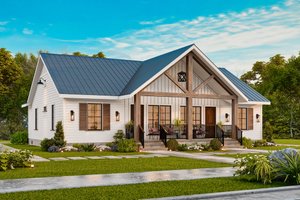 Exterior - Front Elevation 3 for Traditional House Plan #54-600 - 4 bed, 4 bath