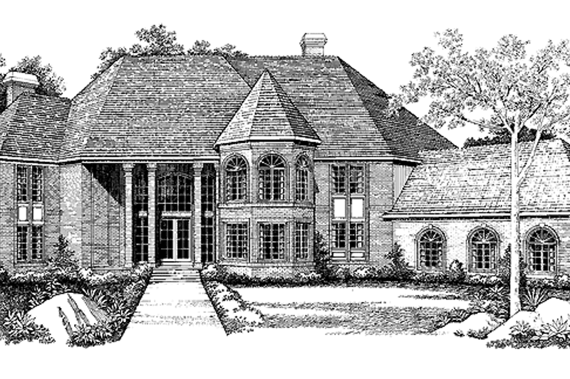 Architectural House Design - European Exterior - Front Elevation Plan #72-831