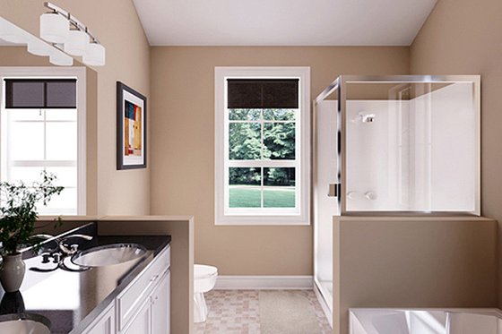 Interior - Master Bathroom for Ranch House Plan #18-9545 - 3 bed, 2 bath