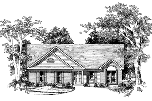 Ranch Exterior - Front Elevation Plan #927-242