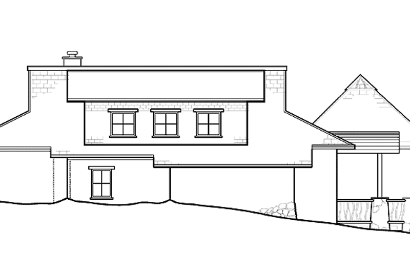Architectural House Design - Exterior - Rear Elevation for Traditional House Plan #1042-8 - 2 bed, 1 bath