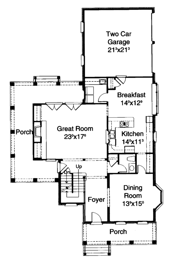 House Design - Classical Floor Plan - Main Floor Plan #429-165