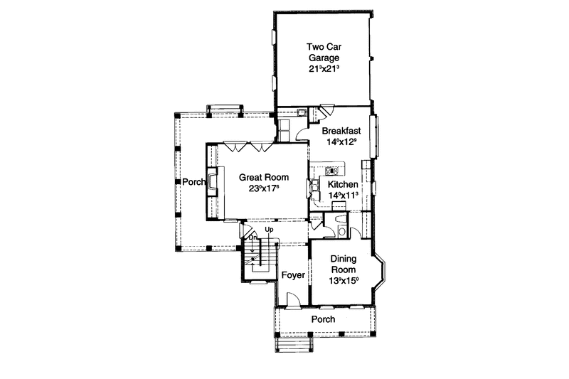 Home Plan - Floor Plan - Main Floor for Classical House Plan #429-165 - 3 bed, 2.5 bath