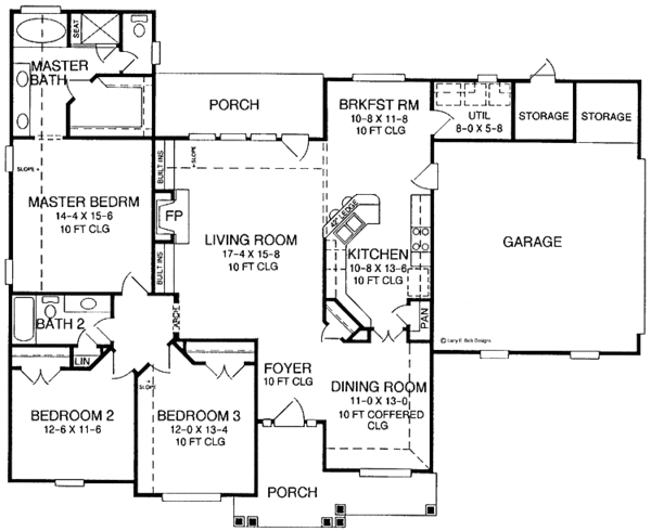 House Blueprint - Mediterranean Floor Plan - Main Floor Plan #952-175