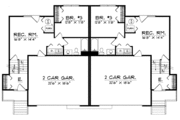 Contemporary Style House Plan - 6 Beds 4 Baths 3152 Sq/Ft Plan #70-1386 