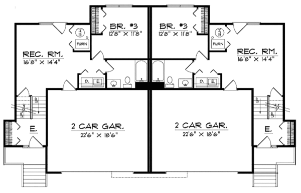 Contemporary Floor Plan - Main Floor Plan #70-1386