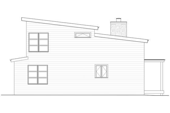 Exterior - Other Elevation for Contemporary House Plan #1108-17 - 3 bed, 2 bath