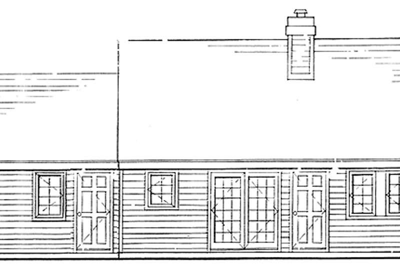 Architectural House Design - Exterior - Rear Elevation for Country House Plan #314-189 - 3 bed, 2 bath
