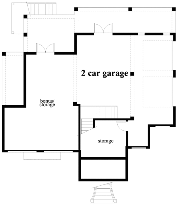 House Design - Traditional Floor Plan - Lower Floor Plan #930-121