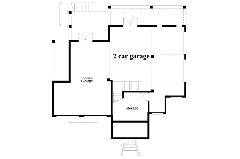 Home Plan - Floor Plan - Lower Floor for Traditional House Plan #930-121 - 3 bed, 2 bath