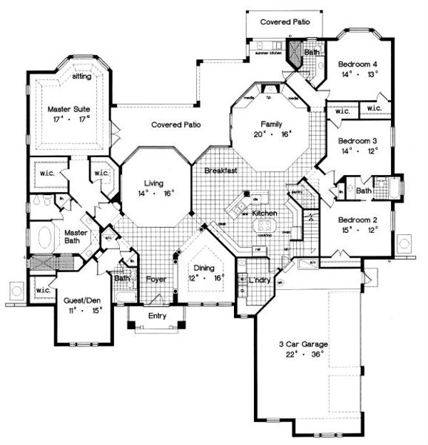 Traditional Floor Plan - Main Floor Plan #417-404