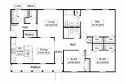 Farmhouse Style House Plan - 3 Beds 2 Baths 1400 Sq/Ft Plan #57-701 