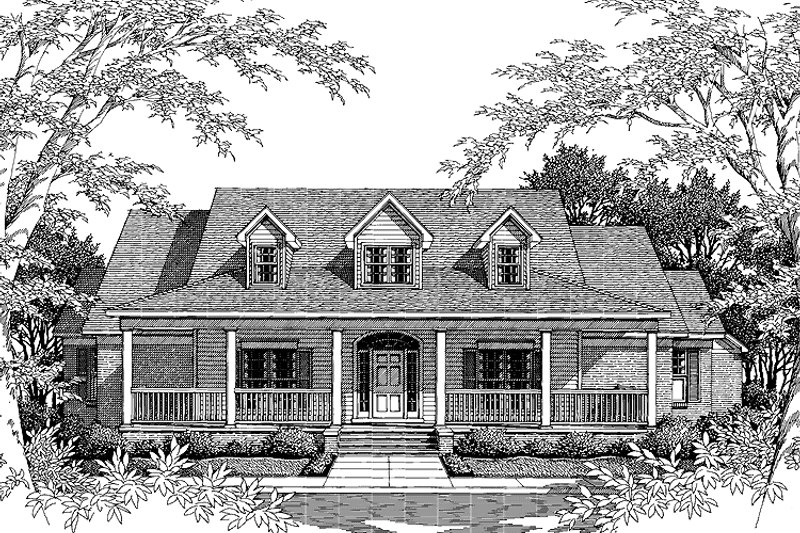 Home Plan - Exterior - Front Elevation 3 for Classical House Plan #952-149 - 3 bed, 2.5 bath