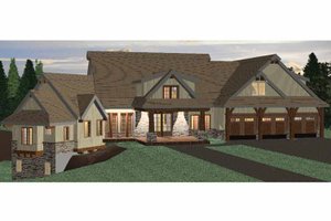 House Blueprint - European Exterior - Front Elevation Plan #937-19